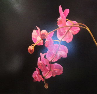 Moth Orchid 2004 39x39 Original Painting - James Lahey