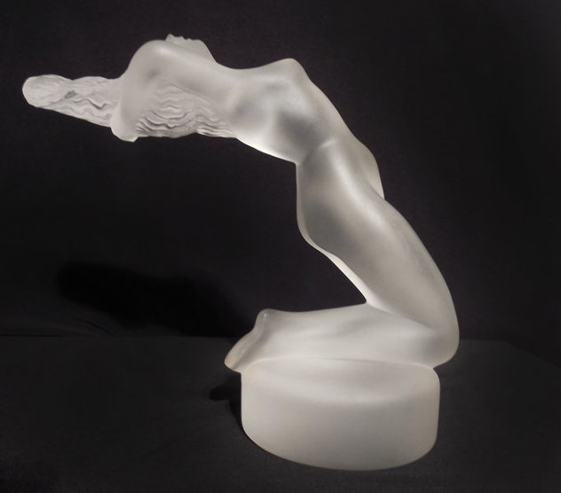 Chrysis Frosted Glass Sculpture 6 in Sculpture by Rene Lalique