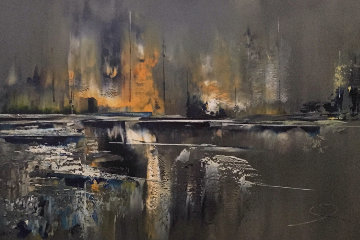 Untitled Painting 1972 55x31 Super Huge Original Painting - Les Lambson Untitled Painting 1972 55x31 Super Huge Original Painting - Les Lambson