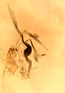 René Char. Contre Une Maison Sèchej 1975 33x39 Watercolor - Wifredo Lam René Char. Contre Une Maison Sèchej 1975 33x39 Watercolor - Wifredo Lam