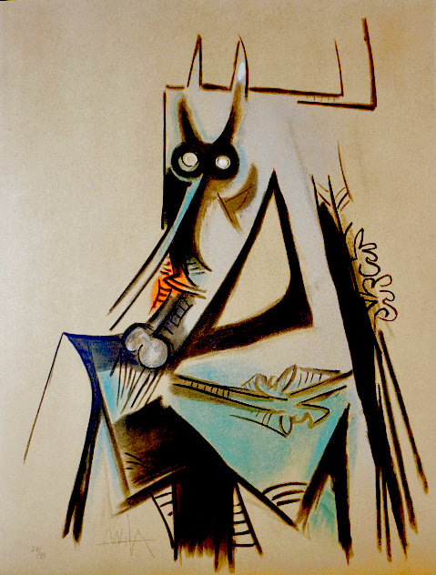 Le Regard Vertical 1973 Limited Edition Print by Wifredo Lam