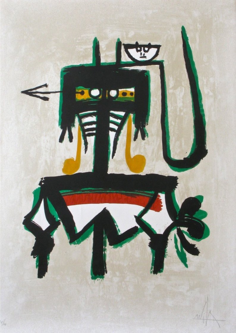 Barcelona (with Green) 1976 Limited Edition Print by Wifredo Lam