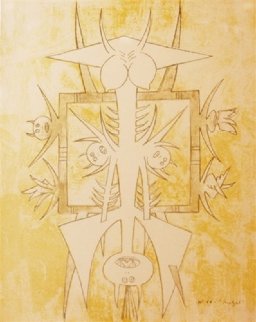 Untitled (No. 44 - Quetzal) 1975 Limited Edition Print - Wifredo Lam Untitled (No. 44 - Quetzal) 1975 Limited Edition Print - Wifredo Lam