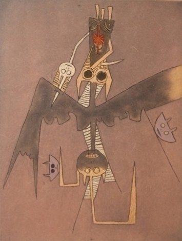Untitled (From Dessins) Purple 1975 Limited Edition Print - Wifredo Lam