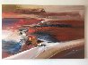 Untitled Landscape 1969 35x23 Original Painting by Wilfred Lang - 2