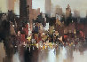 Untitled Abstract Cityscape 1992 35x47 - Huge Original Painting by Wilfred Lang - 0