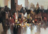 Untitled Abstract Cityscape 1992 35x47 - Huge - New York - NYC Original Painting by Wilfred Lang - 0
