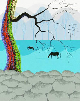 Good Neighbors 2010 20x26 Original Painting - Larissa Holt Good Neighbors 2010 20x26 Original Painting - Larissa Holt