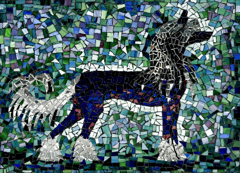 Untitled Chinese Crested Dog Mosaic 2007 18x22 Other - DD LaRue