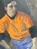 Orange Shirt 18x12 Original Painting by Joe Lasker - 5