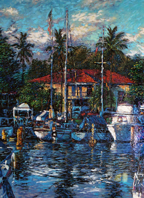 Lahaina Reflections 1988 - Maui - Hawaii Limited Edition Print by Christian Riese Lassen