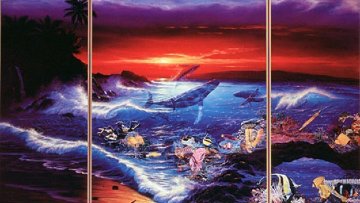 Sea Vision Triptych 1990 Limited Edition Print - Christian Riese Lassen Sea Vision Triptych 1990 Limited Edition Print - Christian Riese Lassen