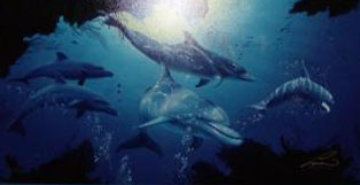 Five Dolphins 1998 Limited Edition Print - Christian Riese Lassen Five Dolphins 1998 Limited Edition Print - Christian Riese Lassen