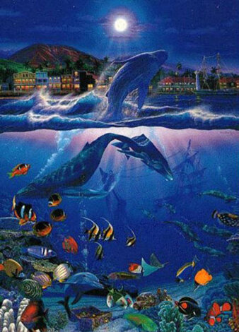 Island Treasure 1994 - Lahaina, Maui, Hawaii - Koa Wood Frame Limited Edition Print - Christian Riese Lassen