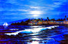 Maui Mood Suite of 3 - 1986 w/ Remarques - Lahaina, Hawaii - Koa Wood Frames Limited Edition Print by Christian Riese Lassen - 1