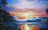 Maui Mood Suite of 3 - 1986 w/ Remarques - Lahaina, Hawaii - Koa Wood Frames Limited Edition Print by Christian Riese Lassen - 3