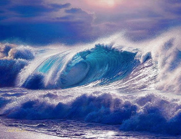 スペシャルオファ Ocean Roar w Embellished Lassengraph Edition Limited 2005 AP 絵画