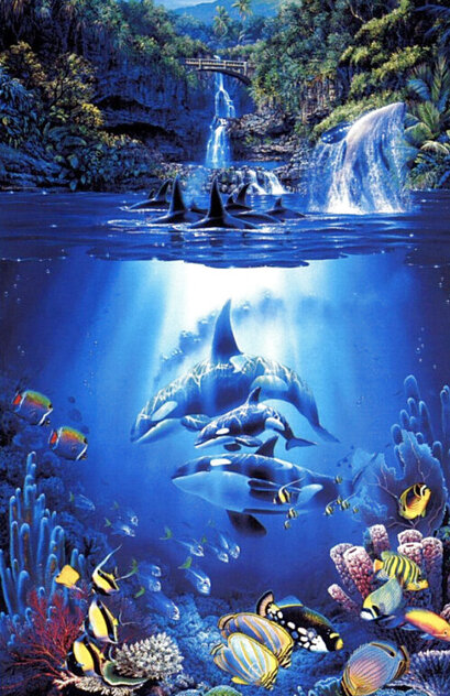 Sacred Pools 1994 - Huge - Maui, Hawaii Limited Edition Print by Christian Riese Lassen