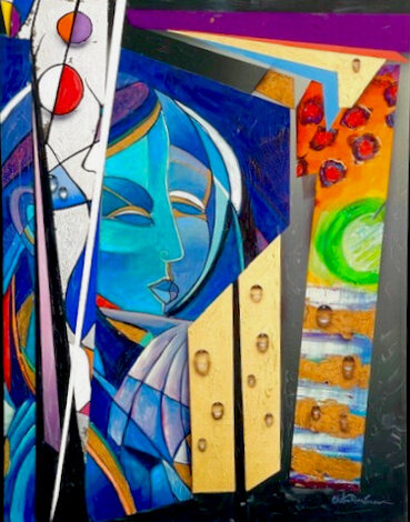 Untitled Figurative Abstract 2005 - 39x30 - Mixed Media on Canvas Original Painting - Christian Riese Lassen