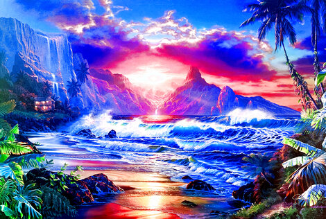 Escape AP 2002 Lassengraph on Canvas - Huge Limited Edition Print - Christian Riese Lassen