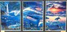 Ancient Rhythms Triptych AP - Huge Mural Size 45x75 w Remarque Limited Edition Print by Christian Riese Lassen - 2