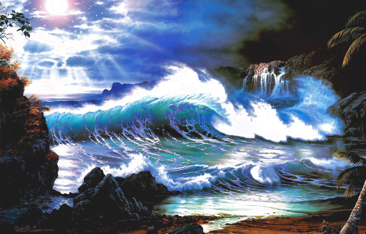 Cliffs of Kapalua AP 1992 Limited Edition Print by Christian Riese Lassen
