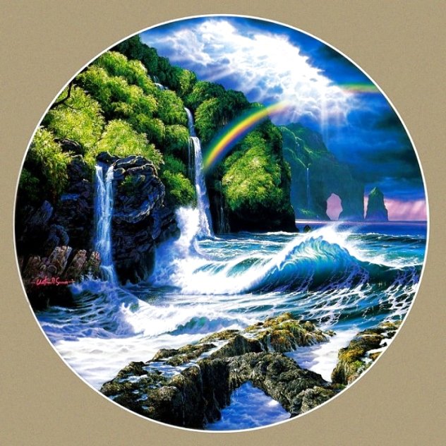 Falls of Hana AP 1992 - Maui, Hawaii Limited Edition Print by Christian Riese Lassen