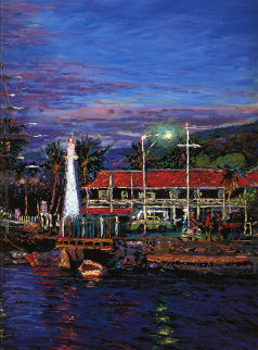 Lahaina Impressions, Maui w Remarque 1990 Limited Edition Print - Christian Riese Lassen