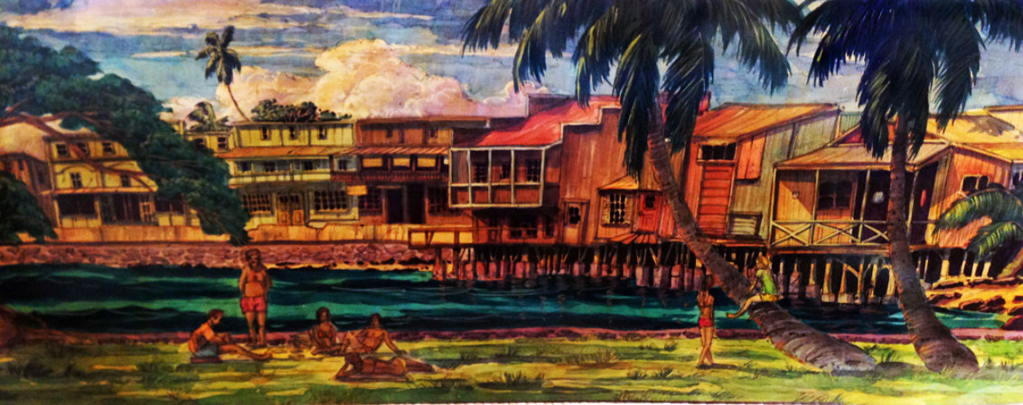 Oceanside Lahaina Front Street Original Painting by Christian Riese Lassen