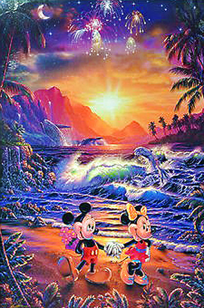 【レア商品】ディズニーSEASIDE ROMANCE ジグソーパズルラッセン Seaside Romance 1996 Giclee 36x24 by Christian Riese Lassen - For