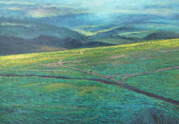 Molokai Ranch, Hawaii 1985 70x80 Huge Original Painting - Christian Riese Lassen Molokai Ranch, Hawaii 1985 70x80 Huge Original Painting - Christian Riese Lassen