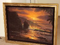 Untitled (Maui Sunset) 1981 32x38 Original Painting by Christian Riese Lassen - 3