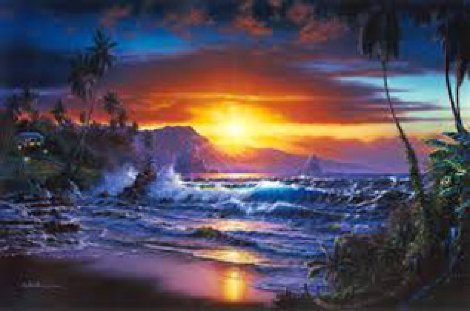 Maui Daybreak AP 2001 - Hawaii Limited Edition Print - Christian Riese Lassen