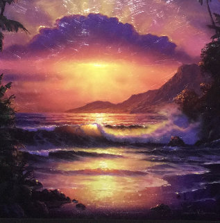Japan Sunset Unique 2005 40x52 Original Painting - Christian Riese Lassen Japan Sunset Unique 2005 40x52 Original Painting - Christian Riese Lassen