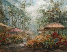 Flower Market La Madeleine 1986 24x40 Original Painting by Pierre Latour - 0