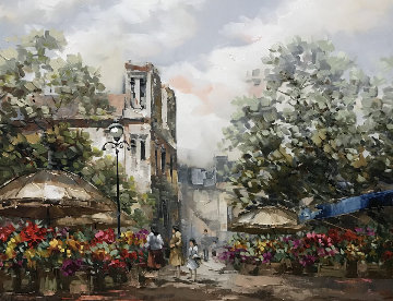 Untitled Cityscape 34x44 Original Painting - Pierre Latour Untitled Cityscape 34x44 Original Painting - Pierre Latour