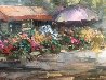 Flower Market 42x54 Original Painting by Pierre Latour - 2