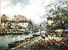 Parisian Flower Market 45x55 - Huge - France Original Painting by Pierre Latour - 0
