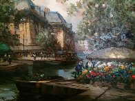 French Landscape 1990 36x26 Original Painting by Pierre Latour - 2 French Landscape 1990 36x26 Original Painting by Pierre Latour - 2