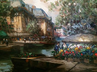 French Landscape 1990 36x26 Original Painting by Pierre Latour - 0 French Landscape 1990 36x26 Original Painting by Pierre Latour - 0