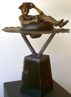 Dunk'n Cheeks Bronze Sculpture 2009 18 in Sculpture - Laurie Smith Dunk'n Cheeks Bronze Sculpture 2009 18 in Sculpture - Laurie Smith