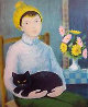 Woman With Cat 1950 Limited Edition Print by Angelina Lavernia - 0