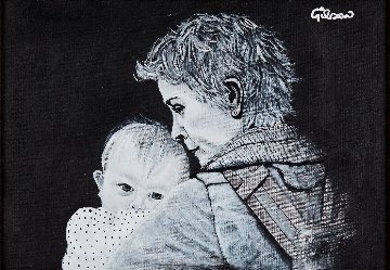 Where's Mummy? 20x25 Original Painting - Gilson Lavis Where's Mummy? 20x25 Original Painting - Gilson Lavis