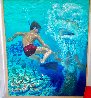 Bubble Boy 2012 72x60 Huge Mural Size Original Painting by Charles Lawrance - 1