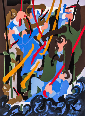 Revolt on the Amistad  1989 Limited Edition Print - Jacob Lawrence