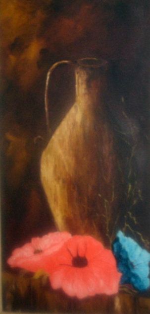 Untitled (Still Life) 32x18 Original Painting by Arthur Laws
