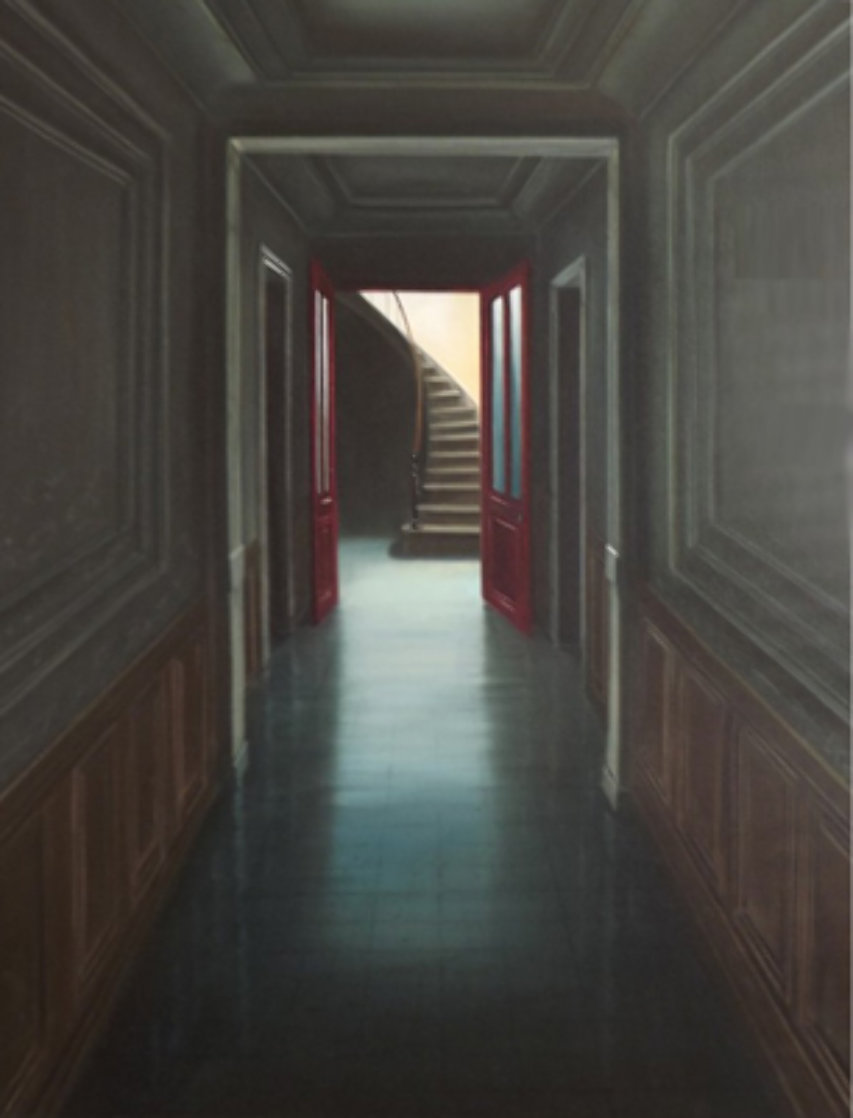 Visite Surprise 2002 30x25 Original Painting by Claude Lazar Visite Surprise 2002 30x25 Original Painting by Claude Lazar