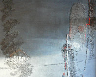 Blue Noir 1987 32x40 Original Painting by Lebadang - 0 Blue Noir 1987 32x40 Original Painting by Lebadang - 0