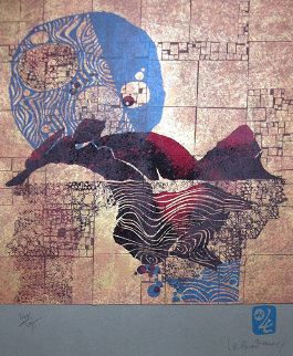 Le Solei Blue Limited Edition Print - Lebadang Le Solei Blue Limited Edition Print - Lebadang
