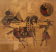 Golden Horses 1979 Limited Edition Print by Lebadang - 0 Golden Horses 1979 Limited Edition Print by Lebadang - 0